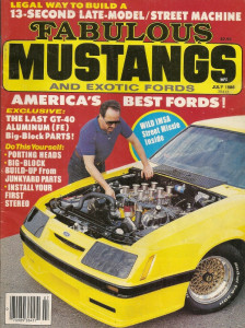 FABULOUS MUSTANGS 1986 JULY - GT-40, TORINO COBRA, HOT 385, MARK VII LSC